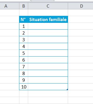 Etape 13 pour créer une liste déroulante dans Excel
