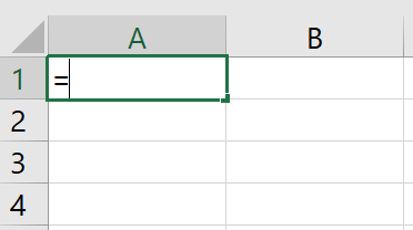 Excel comme une calculatrice étape 1