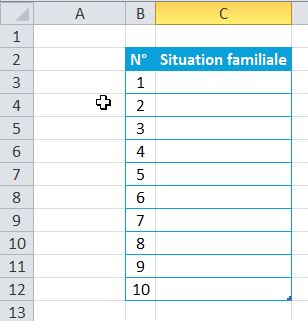 Etape 4 pour créer une liste déroulante dans Excel